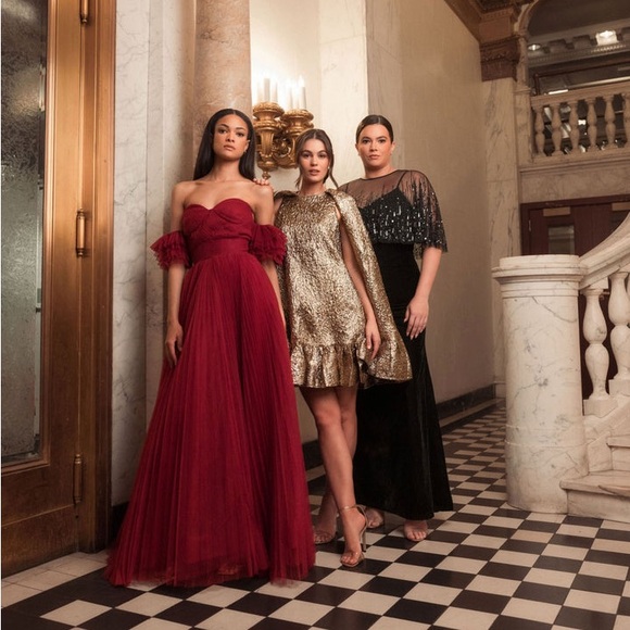 Mac Duggal Off The Shoulder Tulle A Line Gown 20517 - Picture 16 of 16